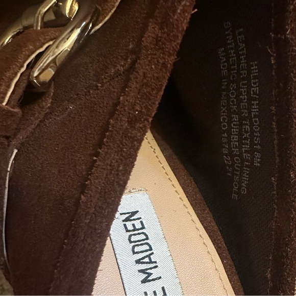 Steve Madden brown suede platform clog shoes 8 - Picture 6 of 6